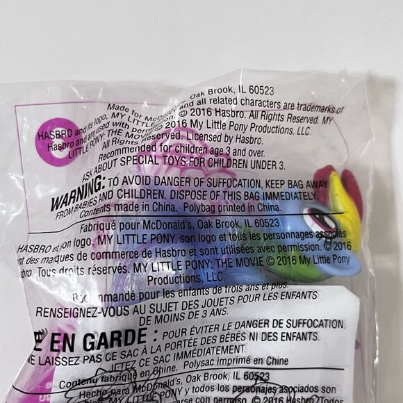 McDonald's My Little Pony The Movie Rainbow Dash Happy Meal Toy #3 Sealed 2016 - Picture 6 of 7